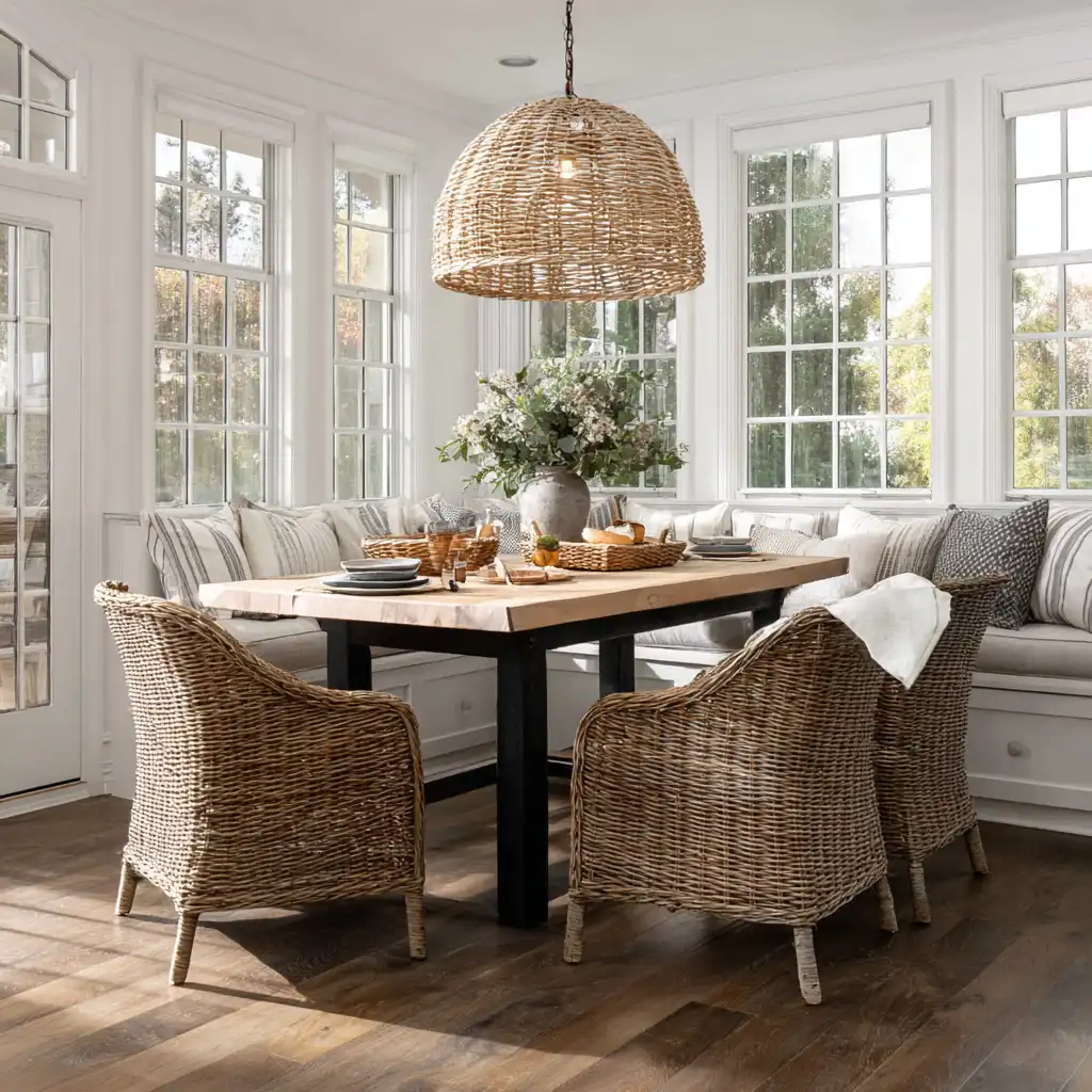 Use Woven or Rattan Accents