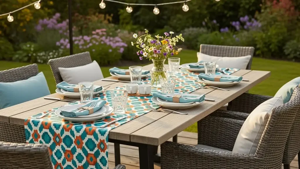 Use a Patterned Table Runner for Instant Style