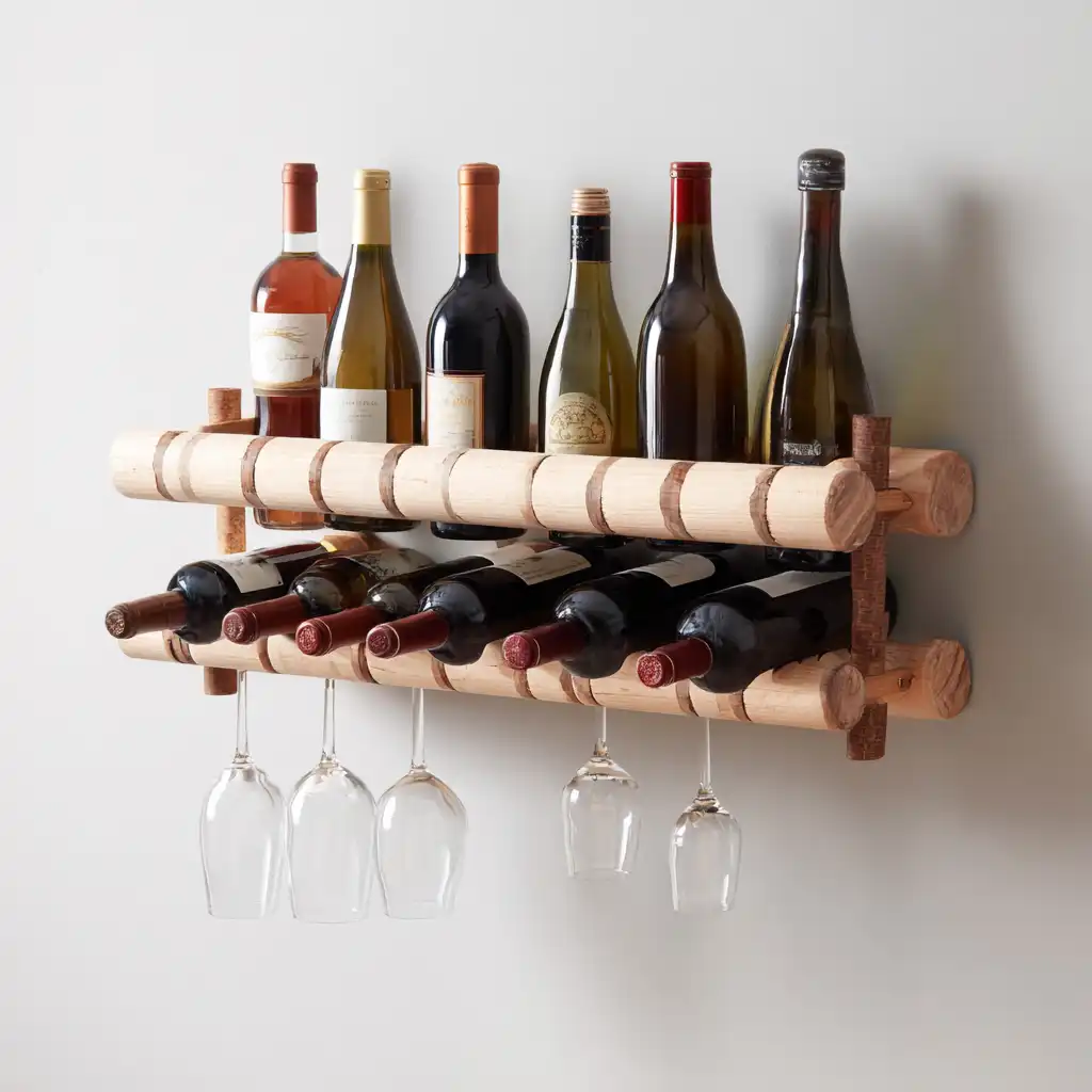 Wall-Mounted Wine Rack Shelf