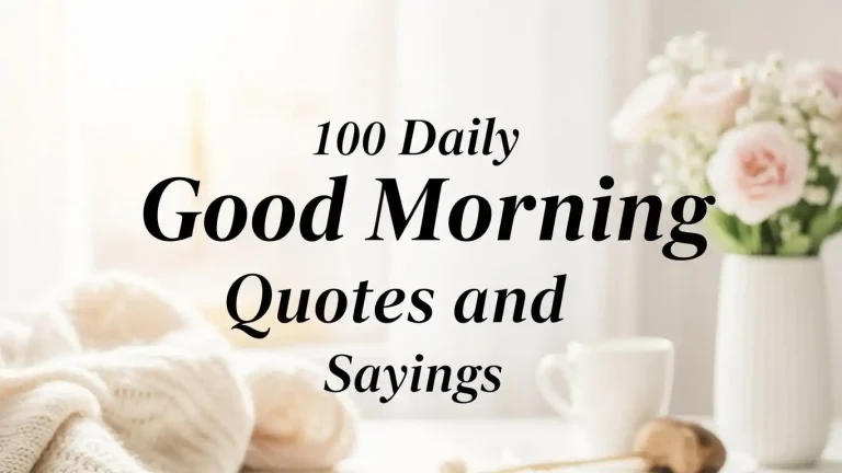 100 Daily Good Morning Quotes and Sayings