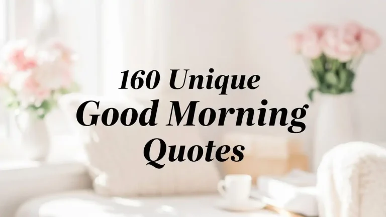 160 Unique Good Morning Quotes