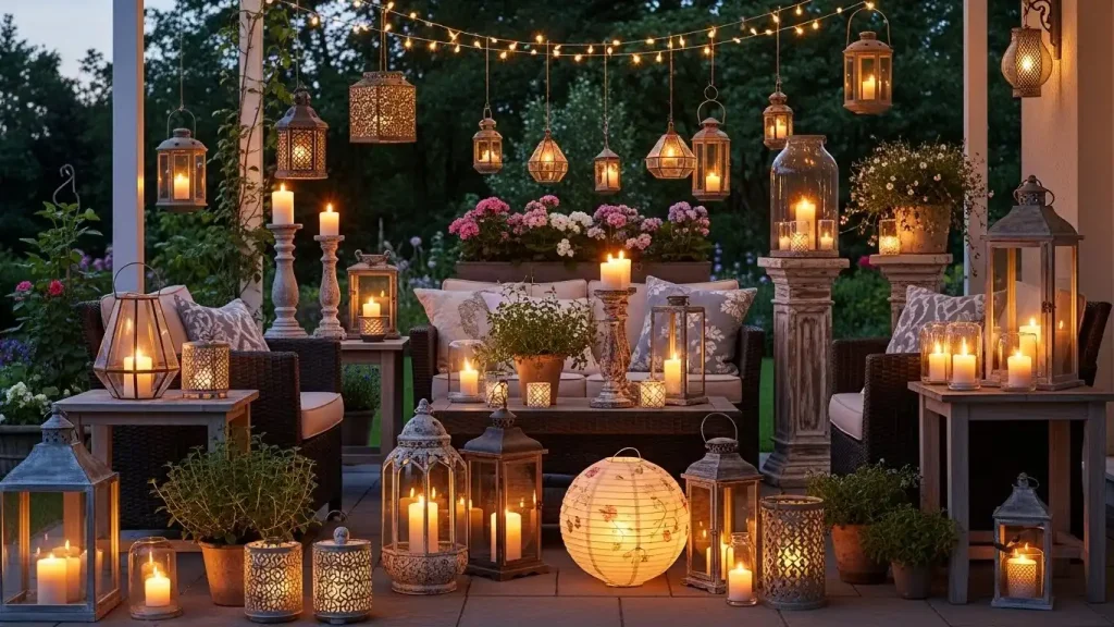 Decorate with Lanterns and Candle Holders